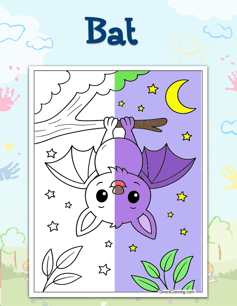 Bat Coloring Pages